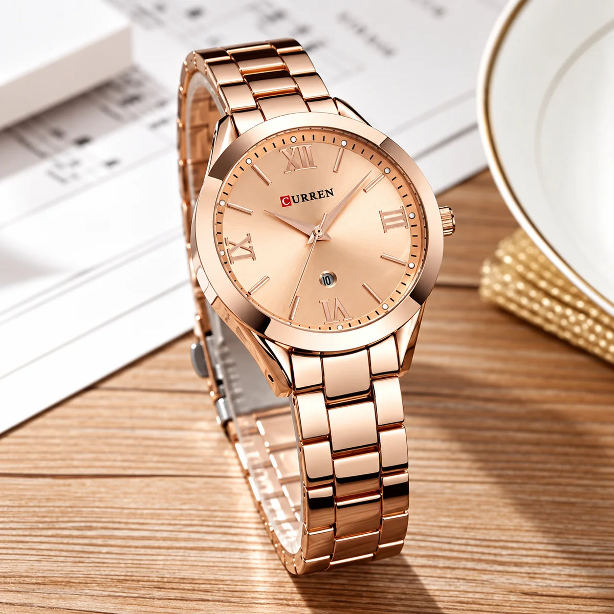 Reloj Curren CUR-M-3 Mujer Acero Oro Rosa