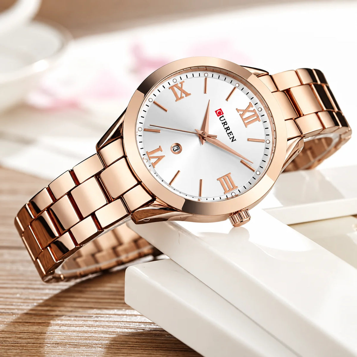 Reloj Curren Mujer Acero Oro Rosa | CUR-M-4