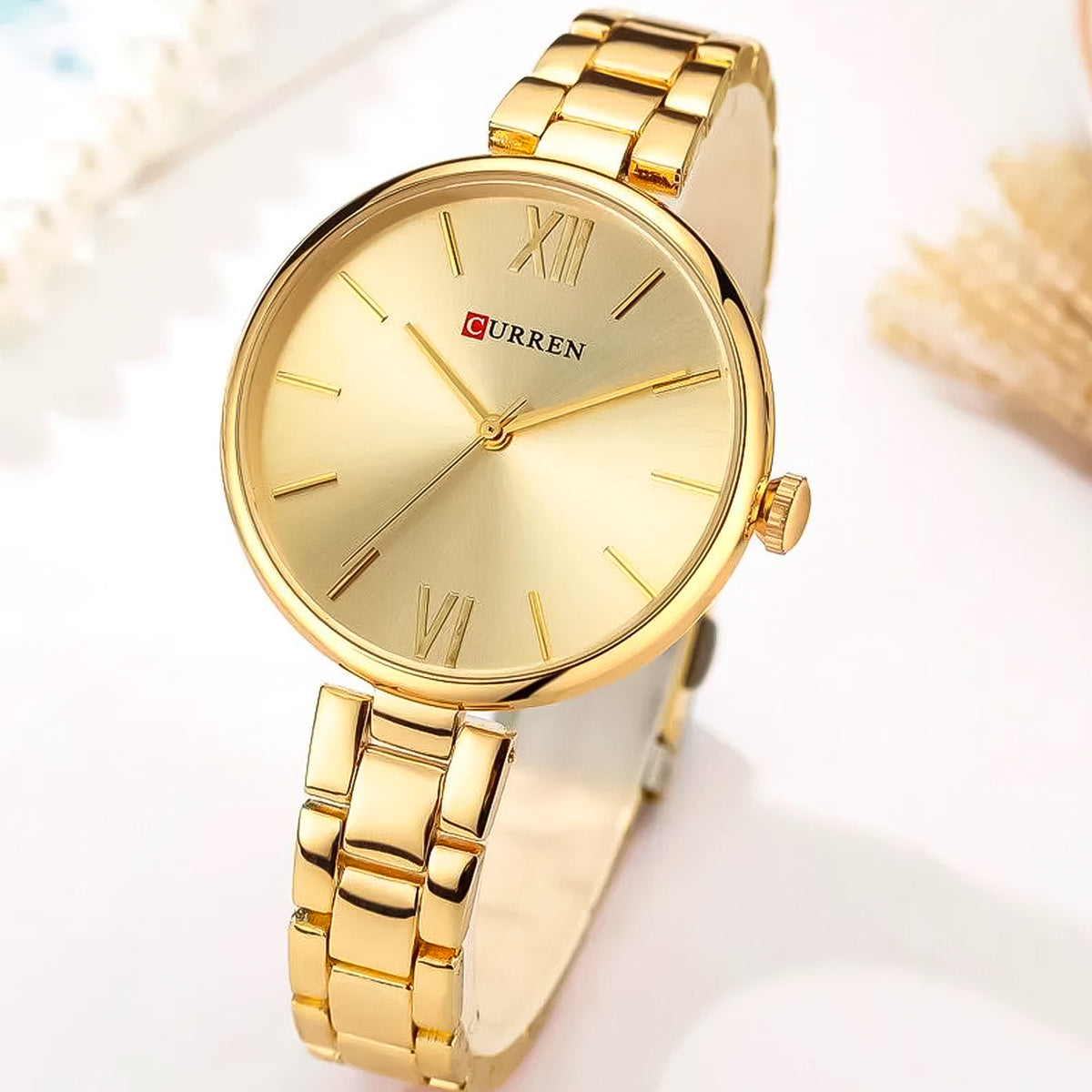 RELOJ CURREN ACERO COLOR DORADO CUR-M-7