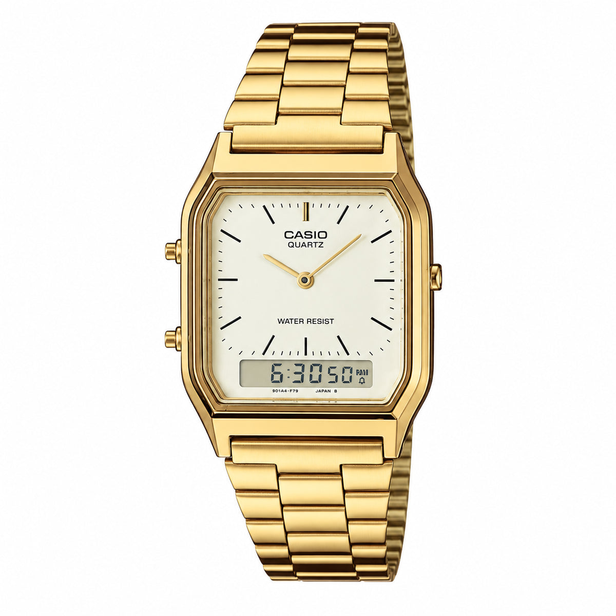 Reloj Casio AQ-230GA-9DM Hombre Acero Dorado | CAS-210