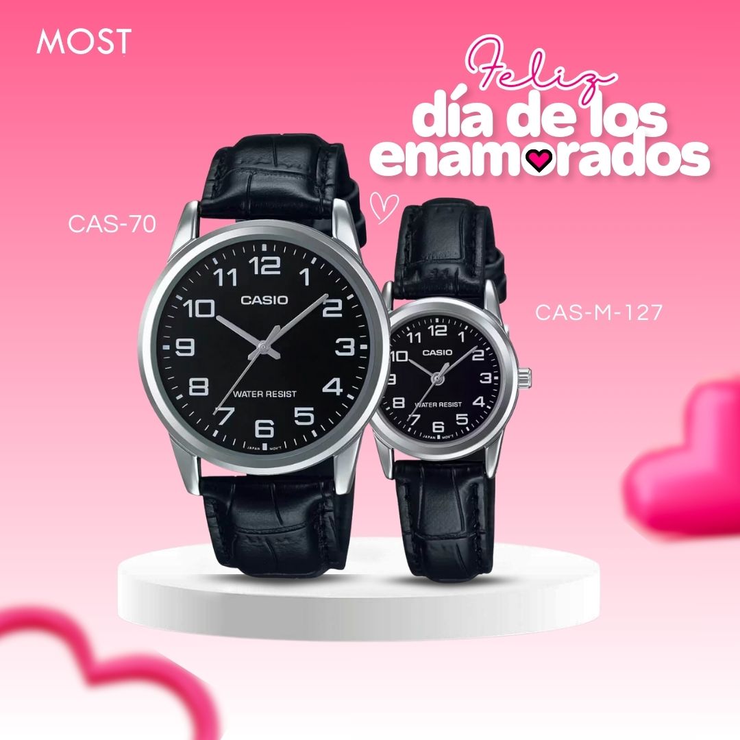 Relojes para Pareja: Casio MTP-V001L-1B y LTP-V001L-1B
