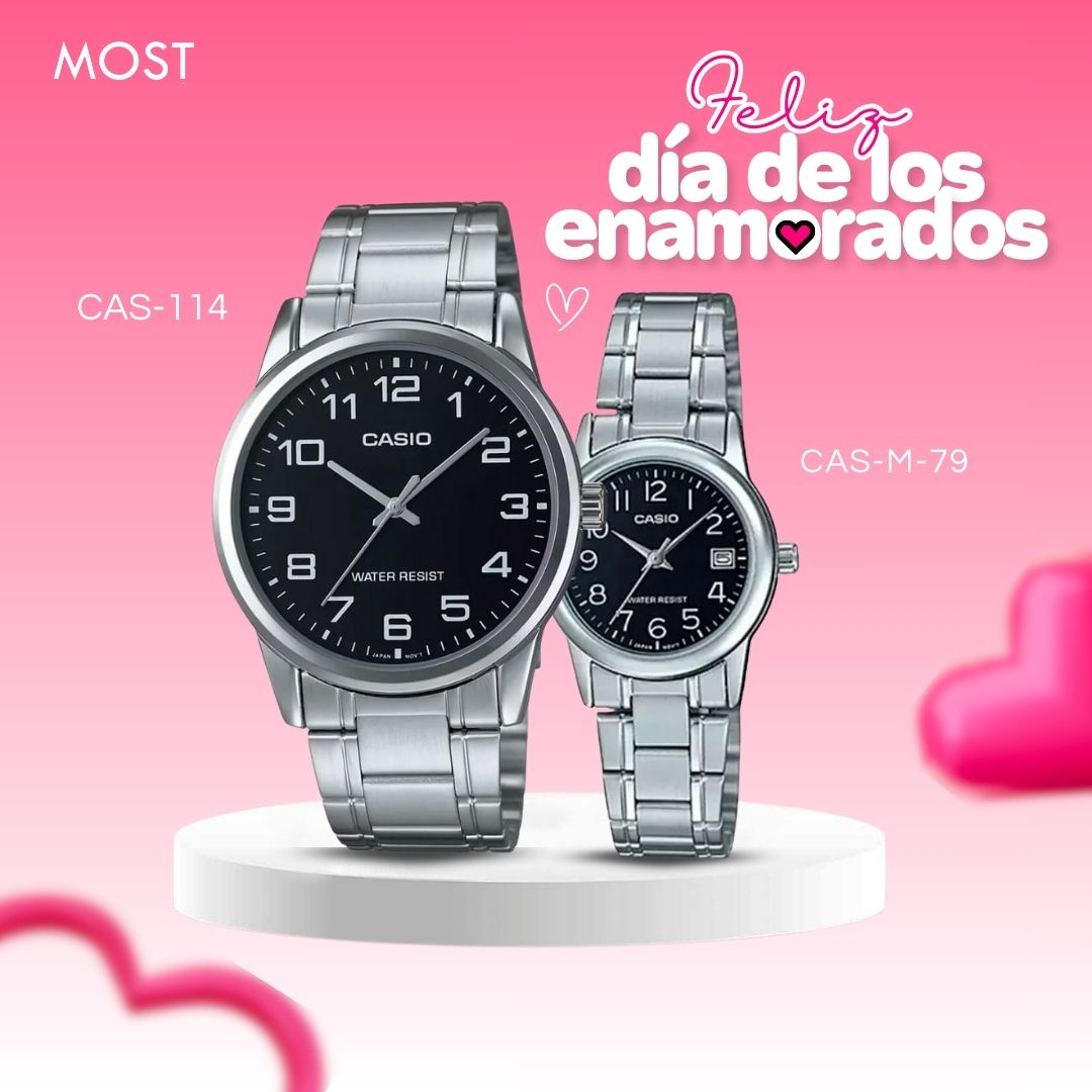 Relojes para Pareja: Casio MTP-V001D-1B y LTP-V002D-1BUDF