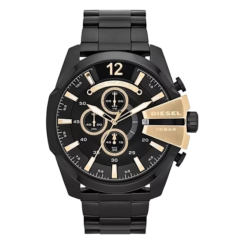 RELOJ DIESEL NEGRO CON DORADO DZ4338 DIE-25