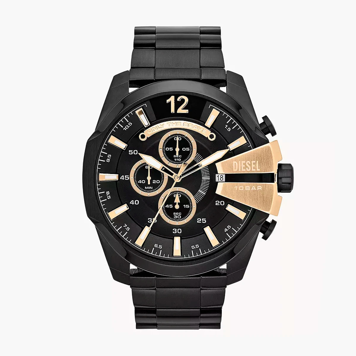 RELOJ DIESEL NEGRO CON DORADO DZ4338 DIE-25