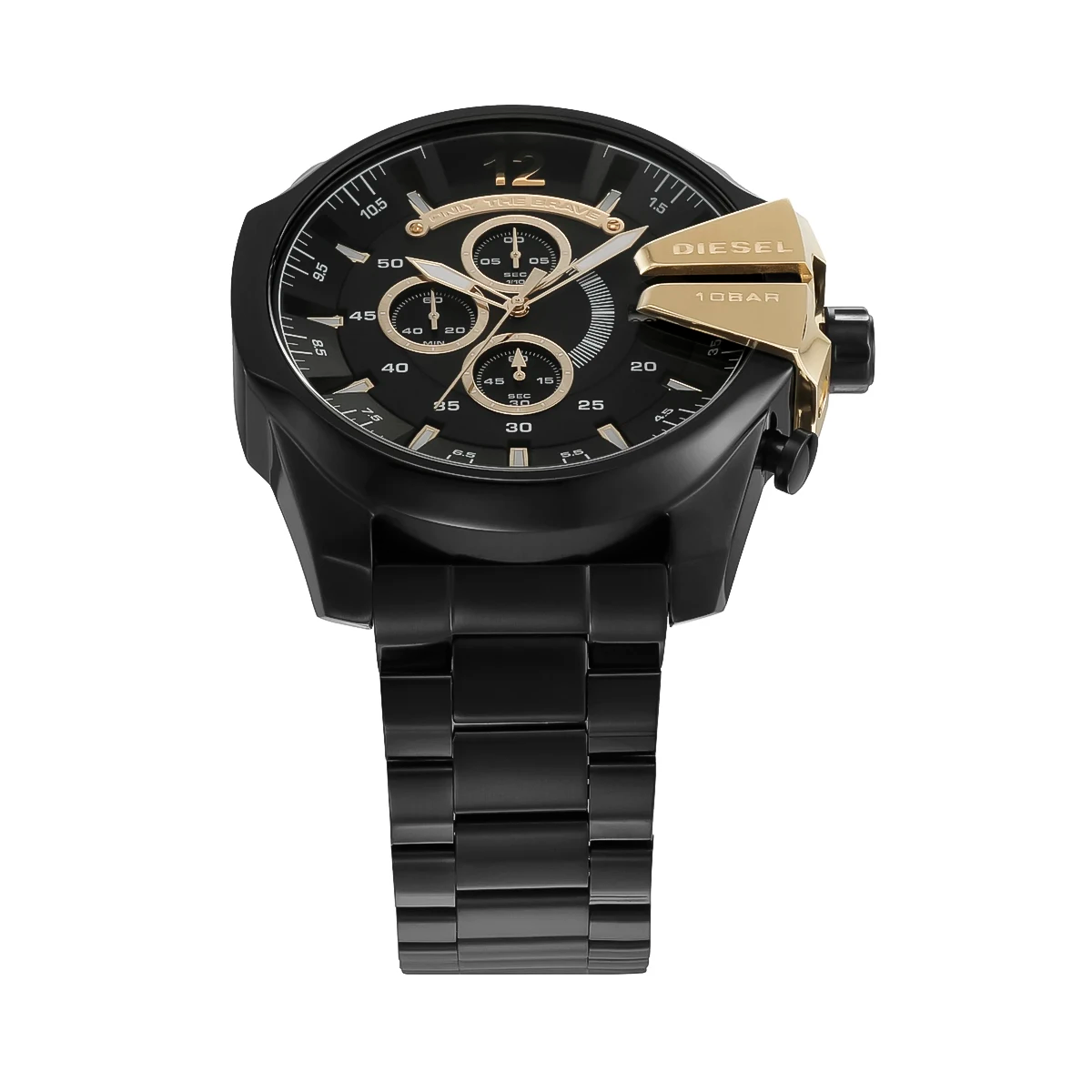 RELOJ DIESEL NEGRO CON DORADO DZ4338 DIE-25