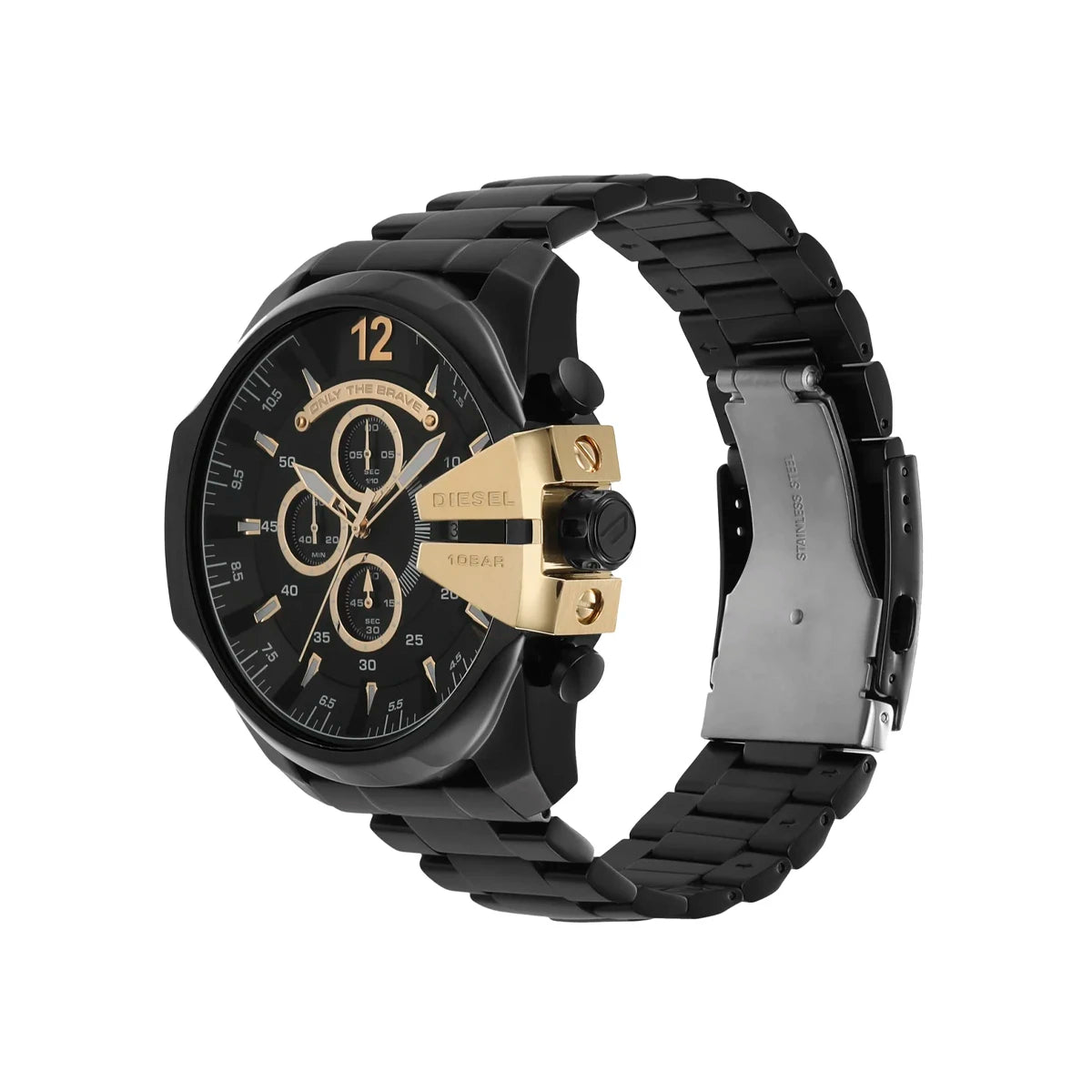 RELOJ DIESEL NEGRO CON DORADO DZ4338 DIE-25