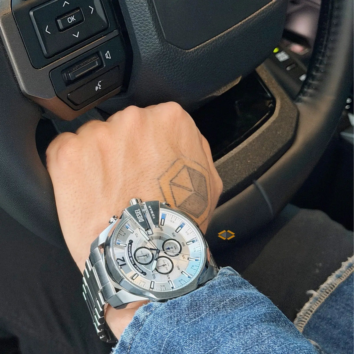 Reloj Diesel Mega Chief DZ4477 Hombre Acero Plateado | DIE-6