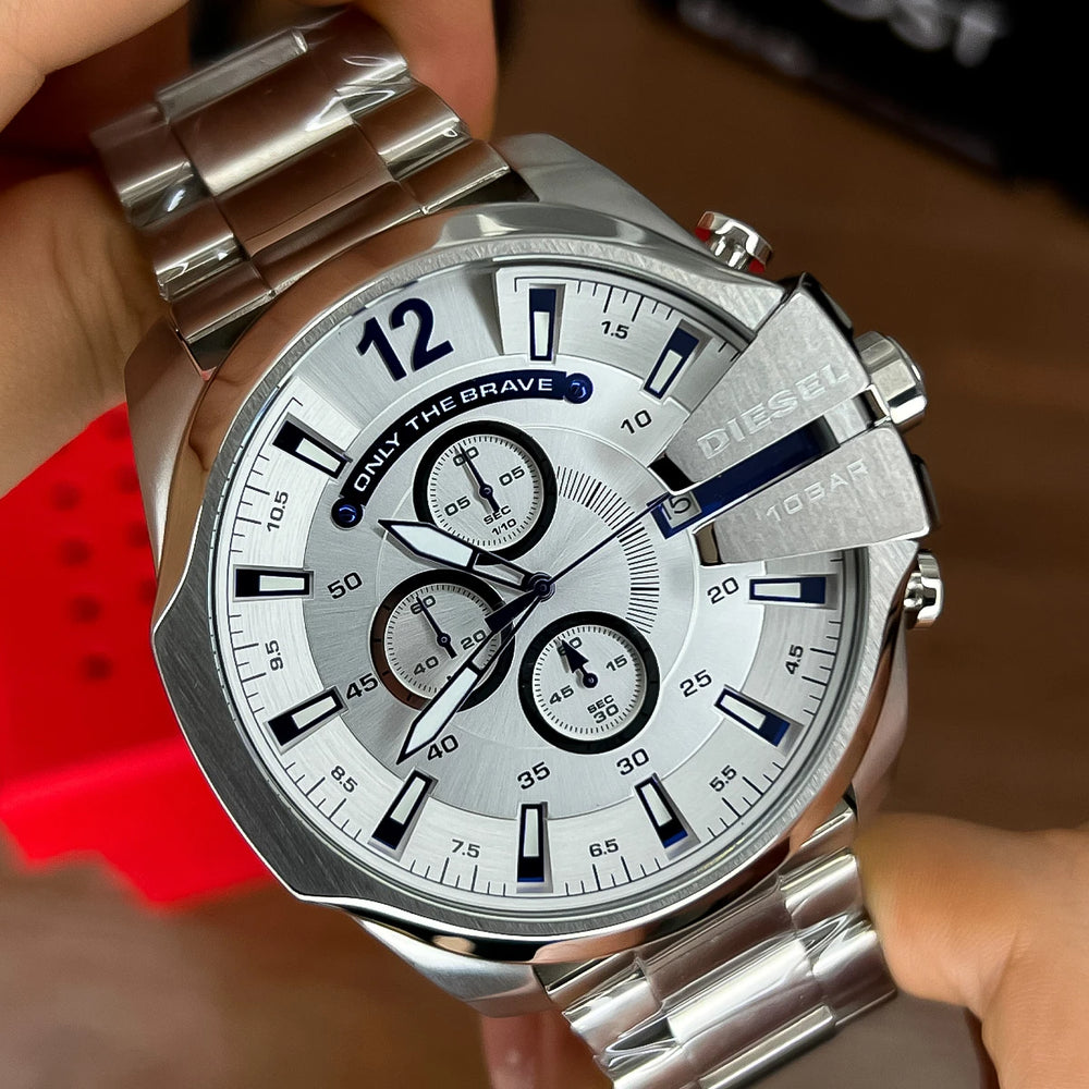 Reloj Diesel Mega Chief DZ4477 Hombre Acero Plateado