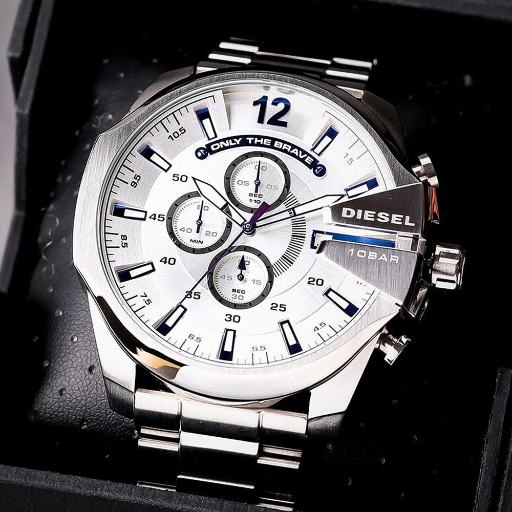 Reloj Diesel Mega Chief DZ4477 Hombre Acero Plateado