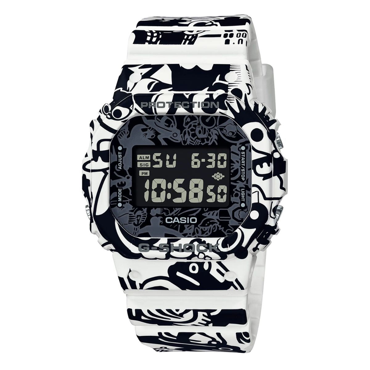 RELOJ G-SHOCK BLANCO CON DISEÑO DW-5600GU-7 G-SK-52