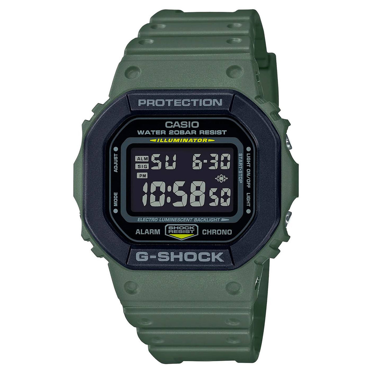 RELOJ G-SHOCK VERDE CON NEGRO DW-5610SU-3DR G-SK-65