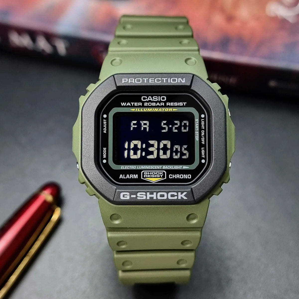 RELOJ G-SHOCK VERDE CON NEGRO DW-5610SU-3DR G-SK-65