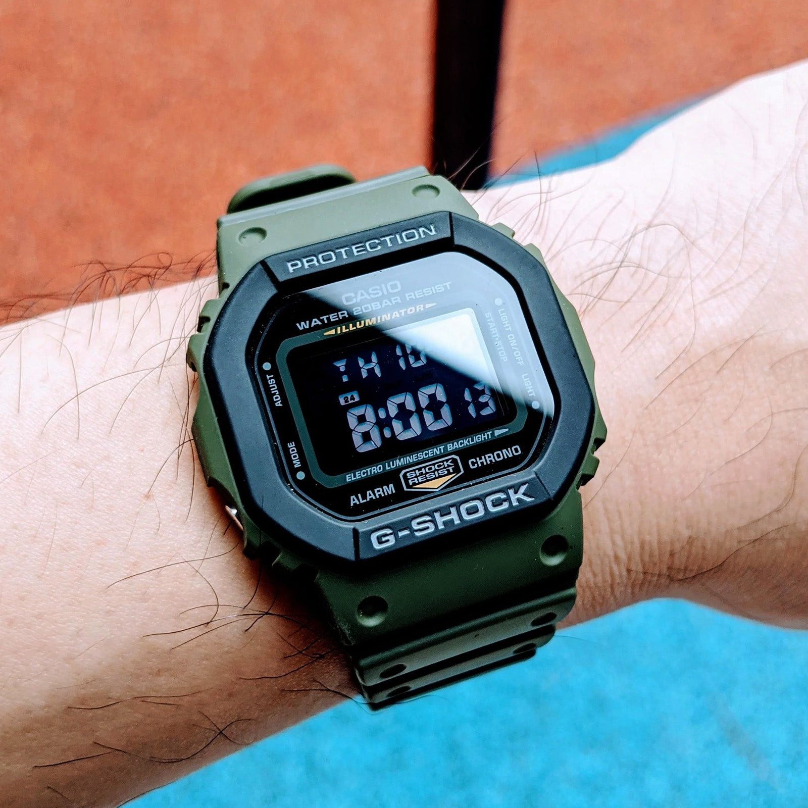 G shock discount negro con verde