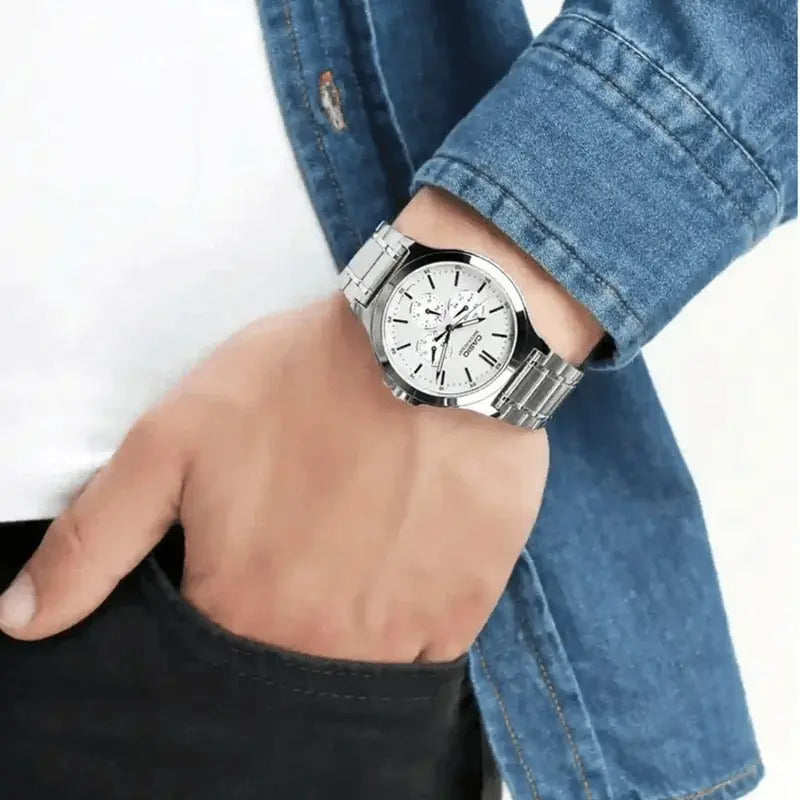 Reloj Casio MTP-V300D-7A Hombre Acero Plateado