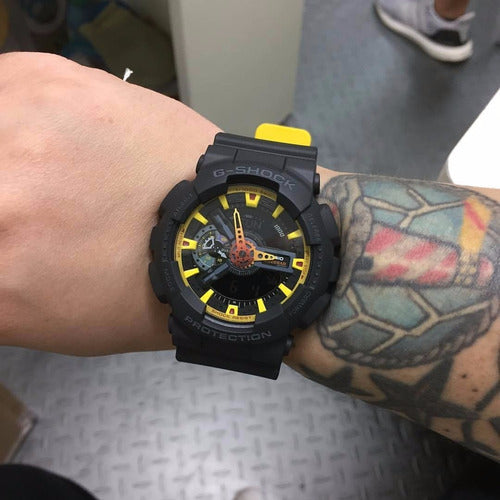 RELOJ G-SHOCK NEGRO CON AMARILLO G-S-104