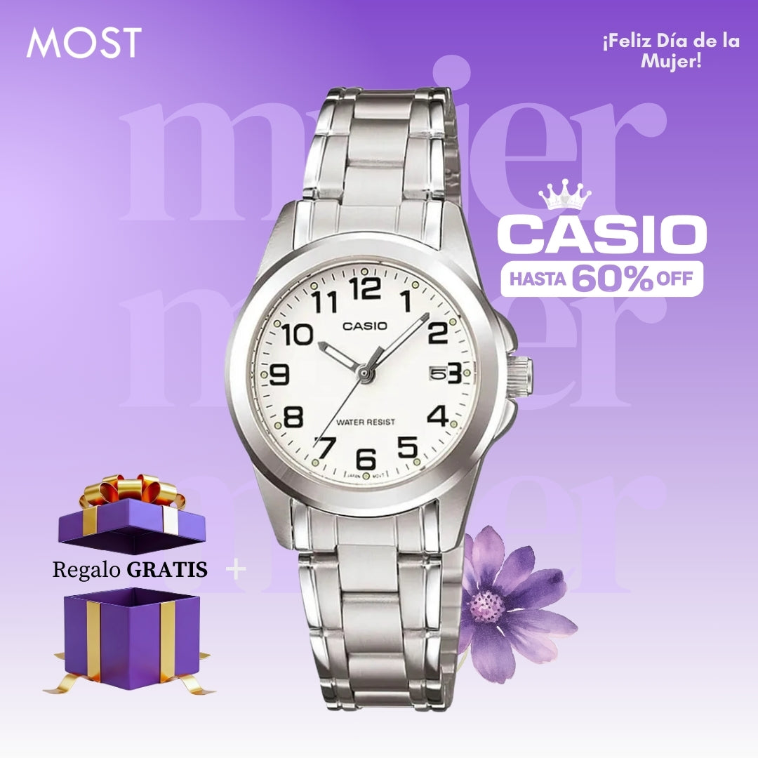 Reloj Casio LTP-1215A-7B2 Mujer Acero Plateado