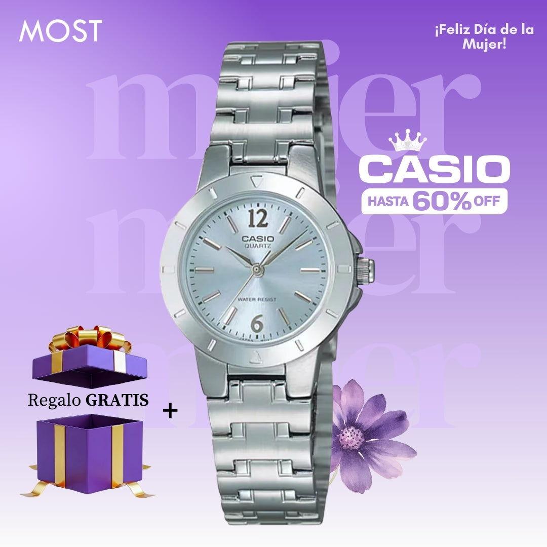 Reloj Casio LTP-1177A-2A Mujer Acero Plateado
