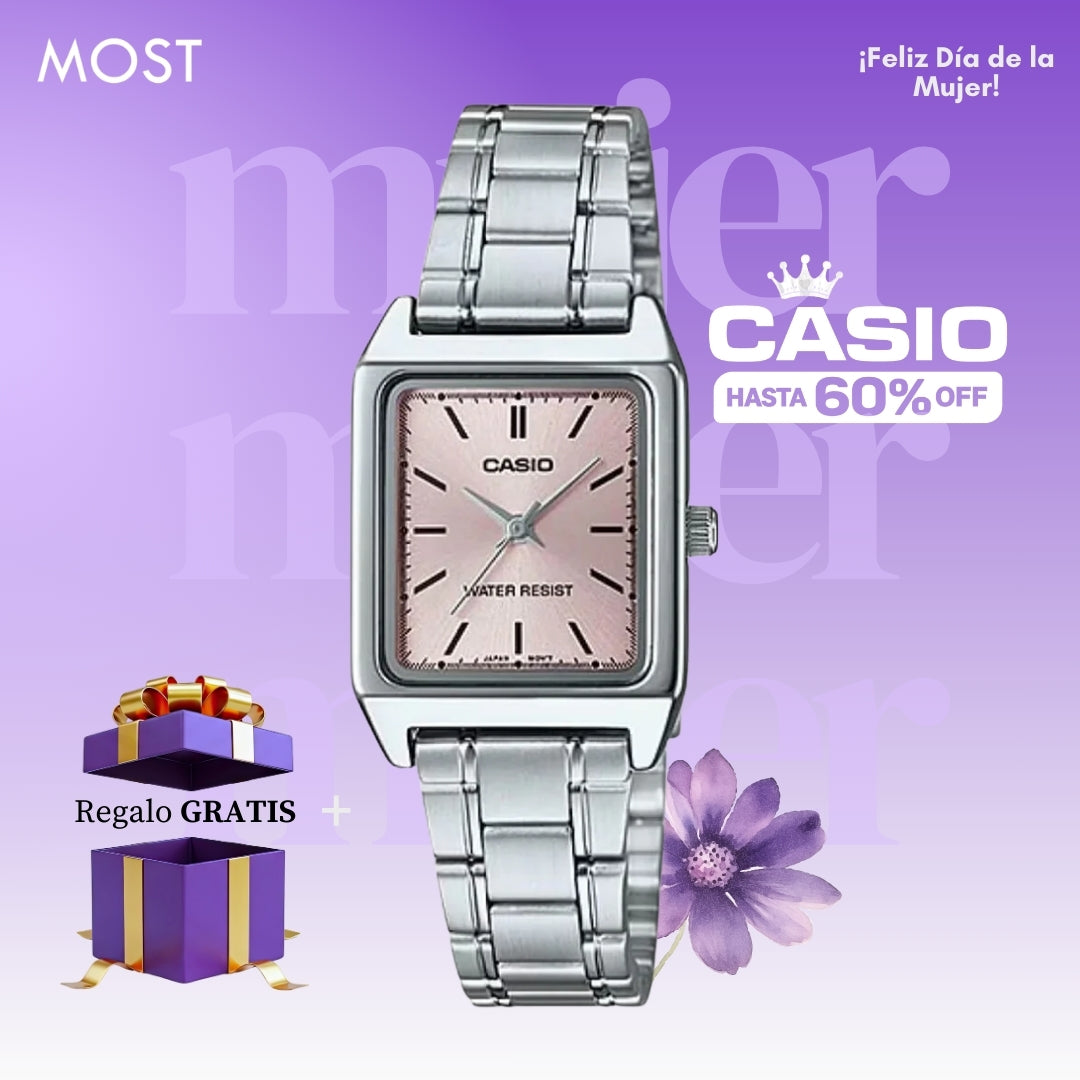Reloj Casio LTP-V007D-4E Mujer Acero Plateado