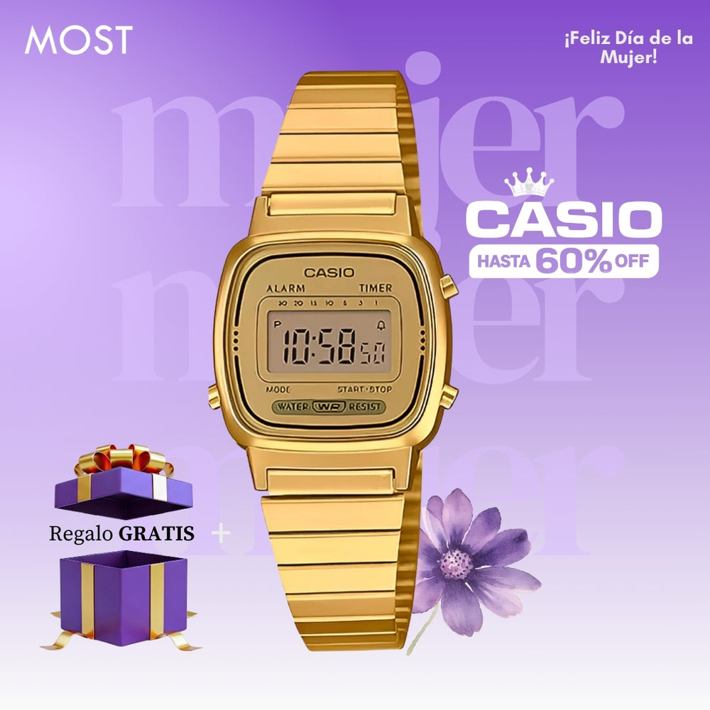 Reloj Casio LA670WGA-9CF Mujer Acero Dorado