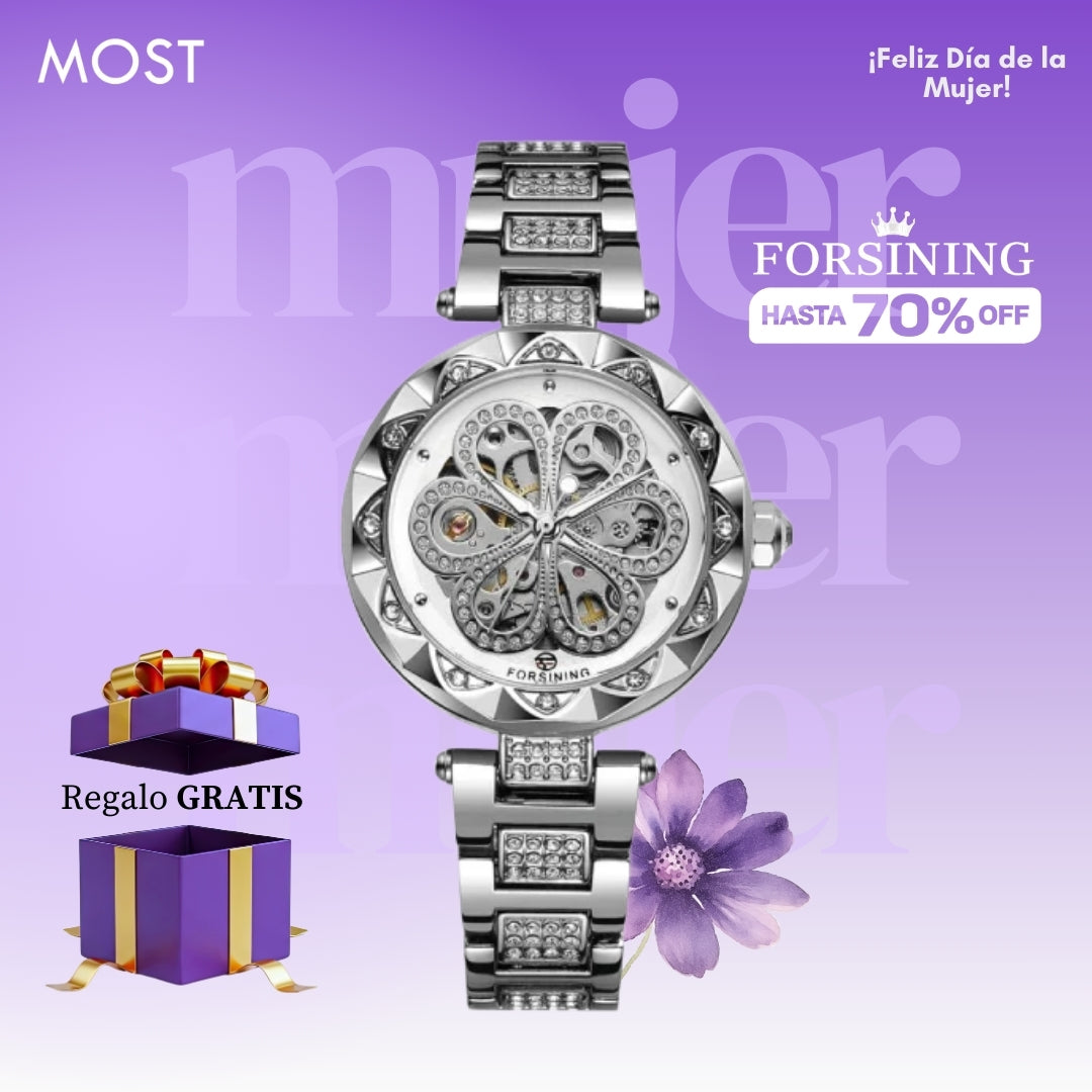 Reloj Forsining FOR-M-2 Mujer Automático Plateado