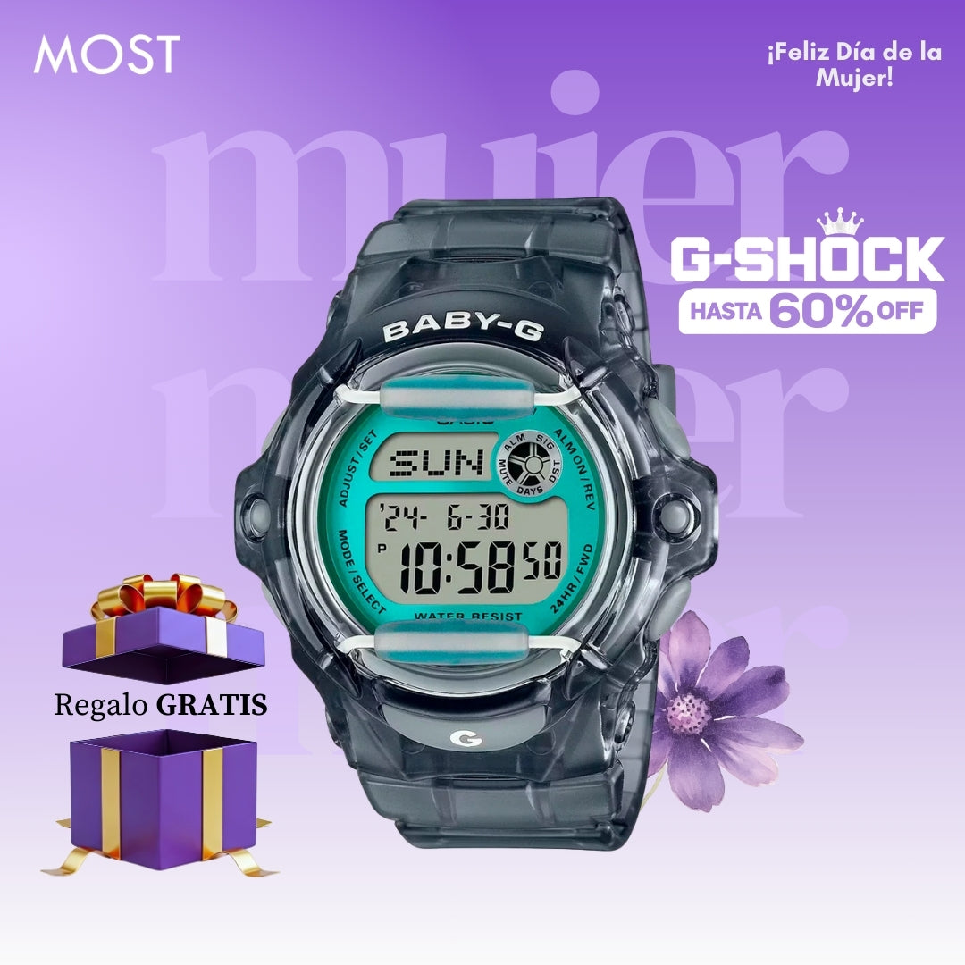 Reloj Baby-G BD-169 R-8BDR Mujer Resina Gris