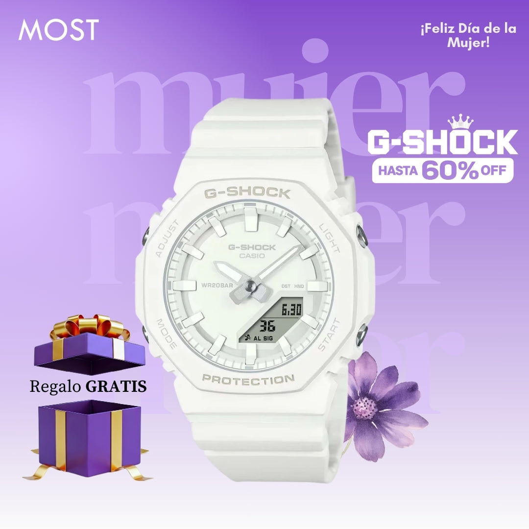 Reloj G-Shock GMA-P2100-7A Mujer Resina Blanco