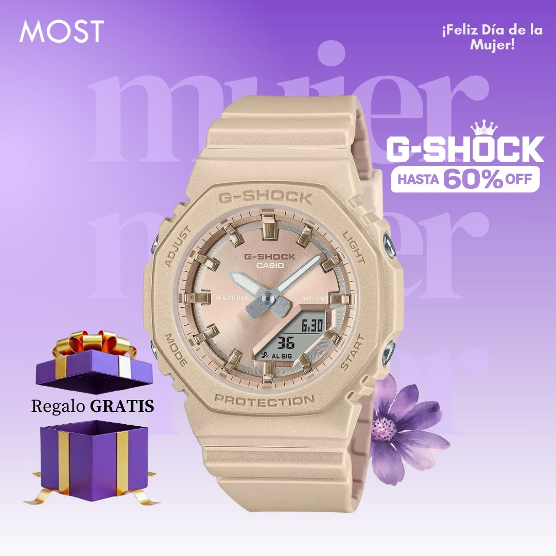 Reloj G-Shock GMAP-2100ST-9A Mujer Resina Beige