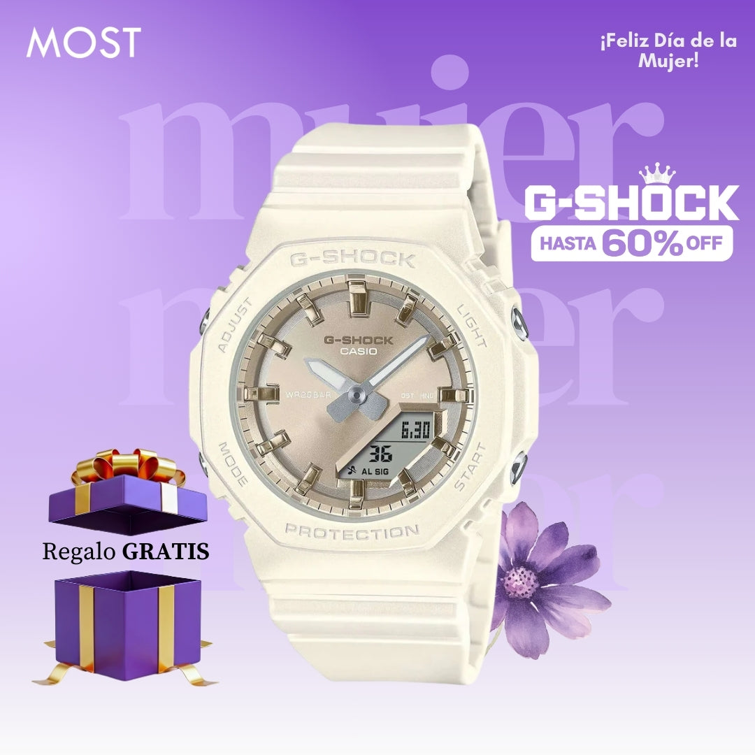 Reloj G-Shock GMAP-2100ST-7A Mujer Resina Blanco