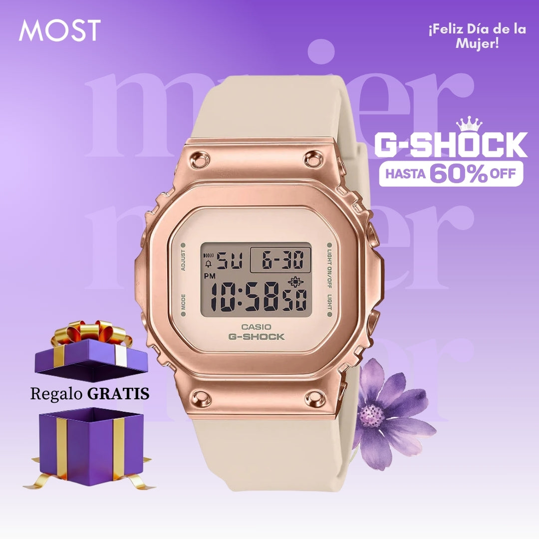 Reloj G-Shock GMS-5600PG-4 Mujer Resina Rosado