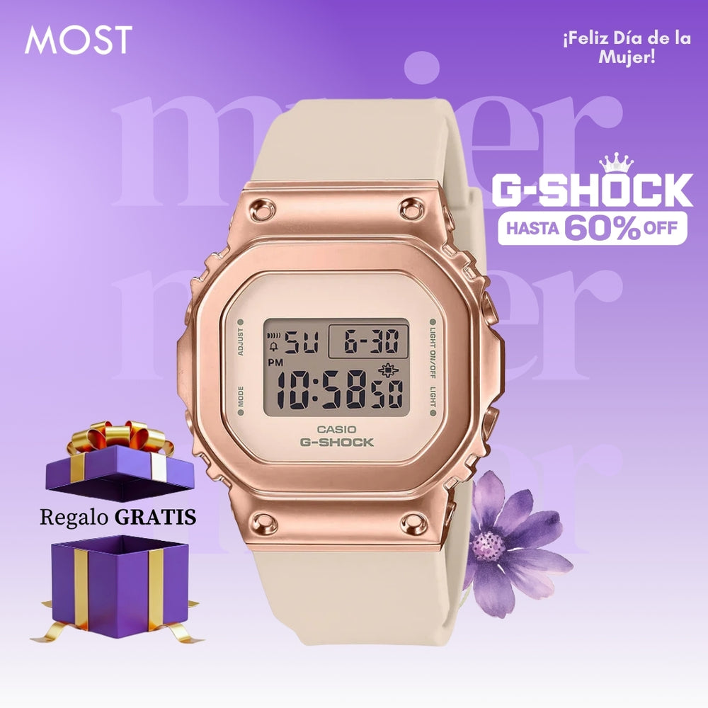 Reloj G-Shock GMS-5600PG-4 Mujer Resina Rosado
