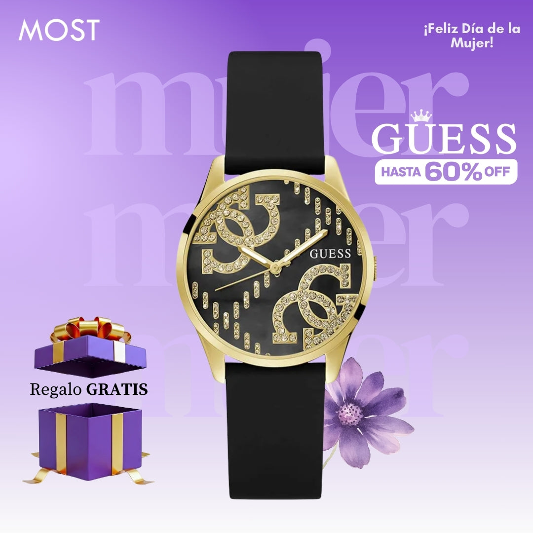 Reloj Guess GW0755L3 Mujer Negro y Dorado