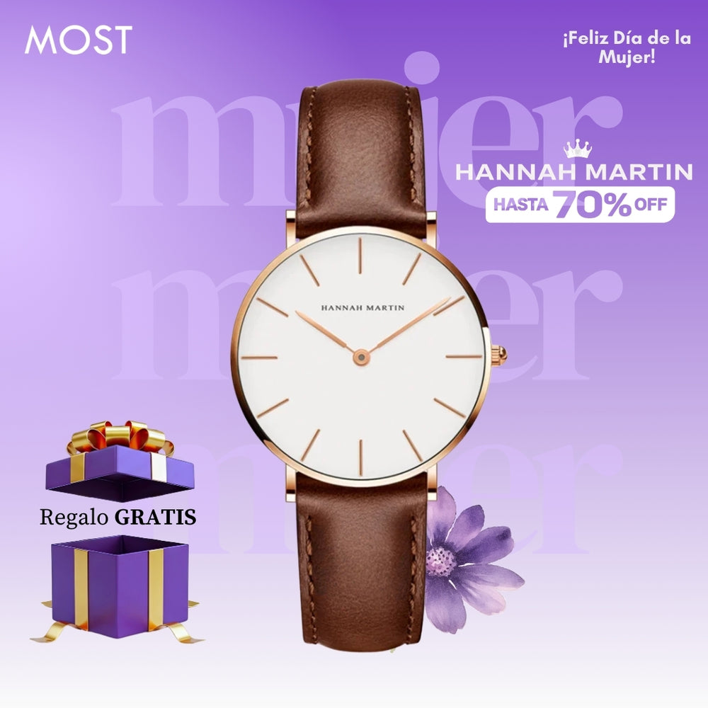 Reloj Hannah Martin HAN-M-12 Mujer Cuero Marrón