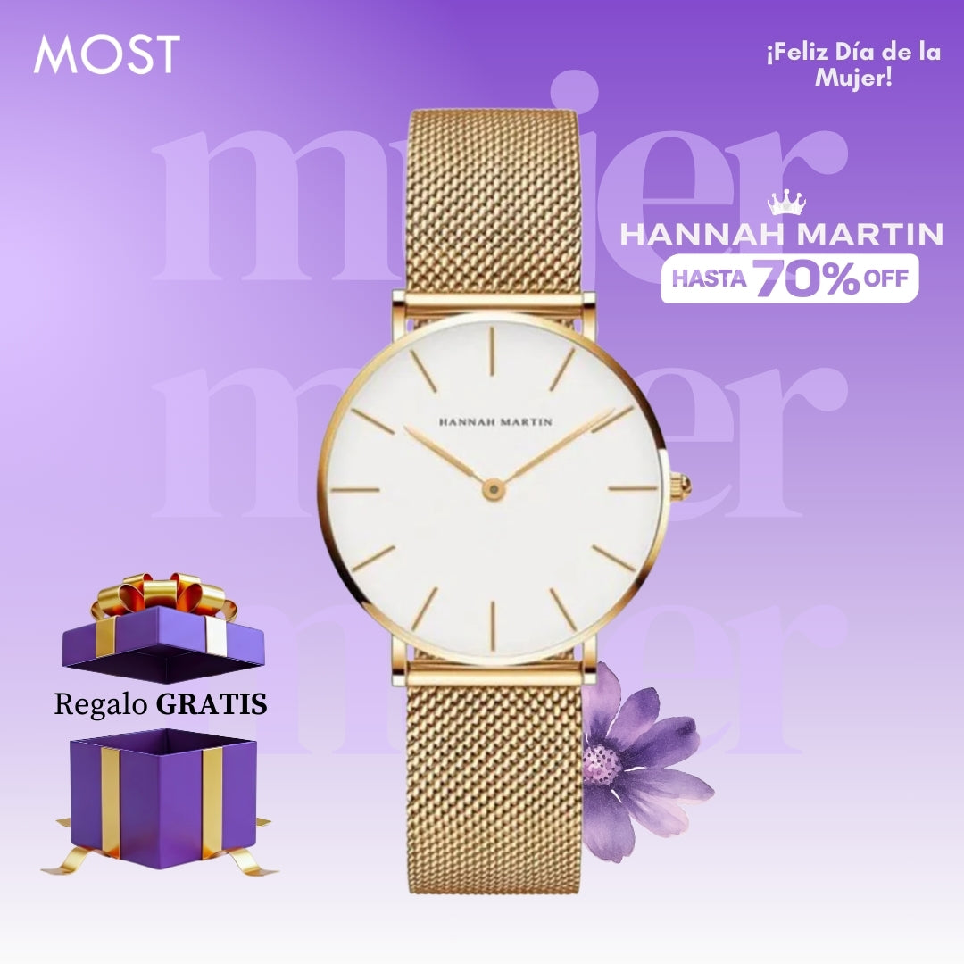 Reloj Hannah Martin HAN-M-15 Mujer Acero Dorado