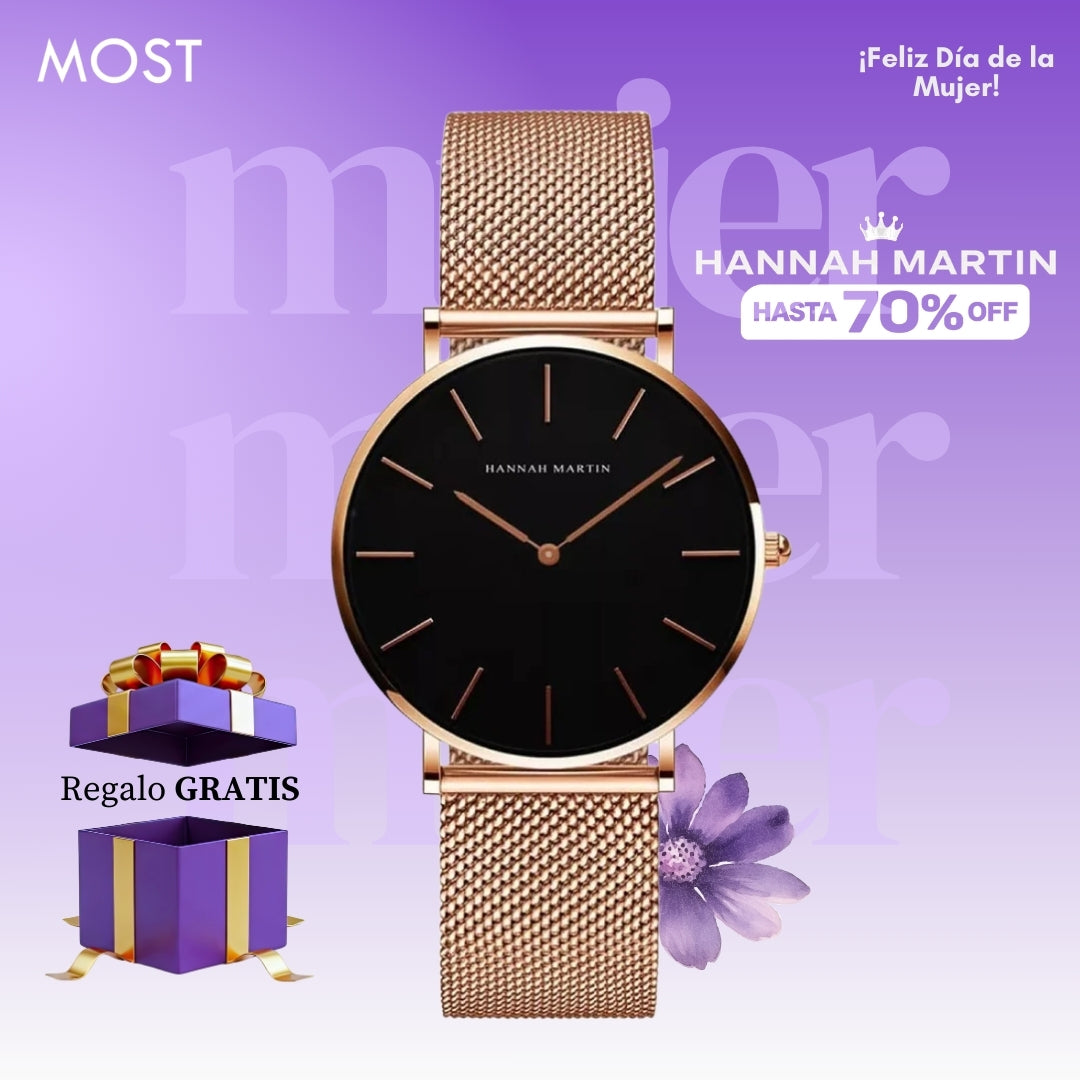Reloj Hannah Martin HAN-M-2 Mujer Acero Oro Rosa