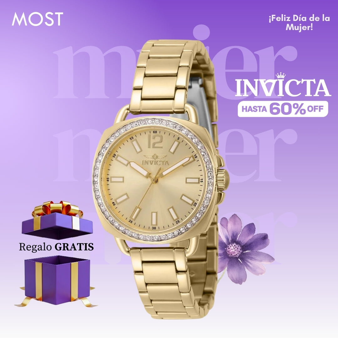 Reloj Invicta Wildflower 46342 Mujer Acero Dorado