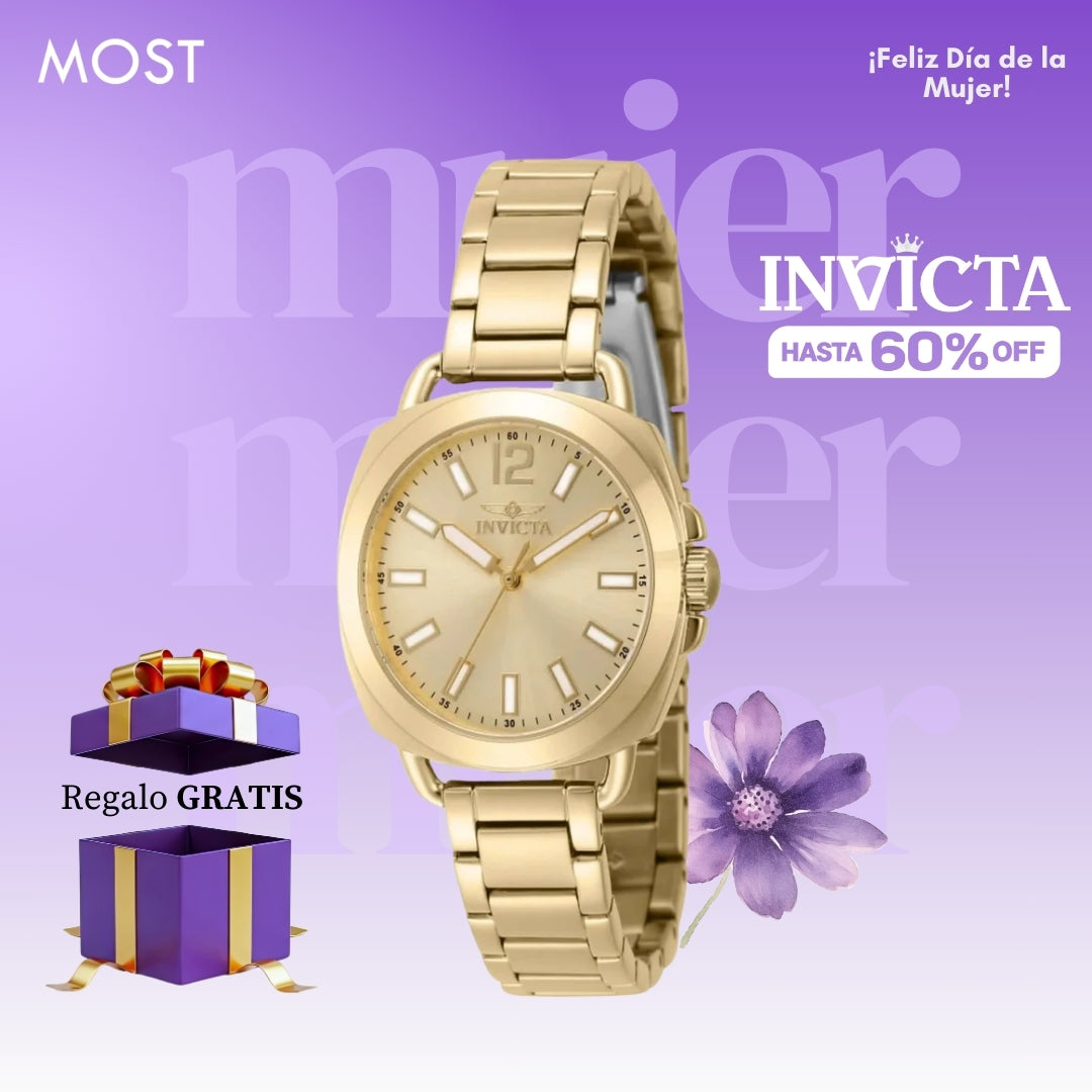 Reloj Invicta Wildflower 46346 Mujer Acero Dorado