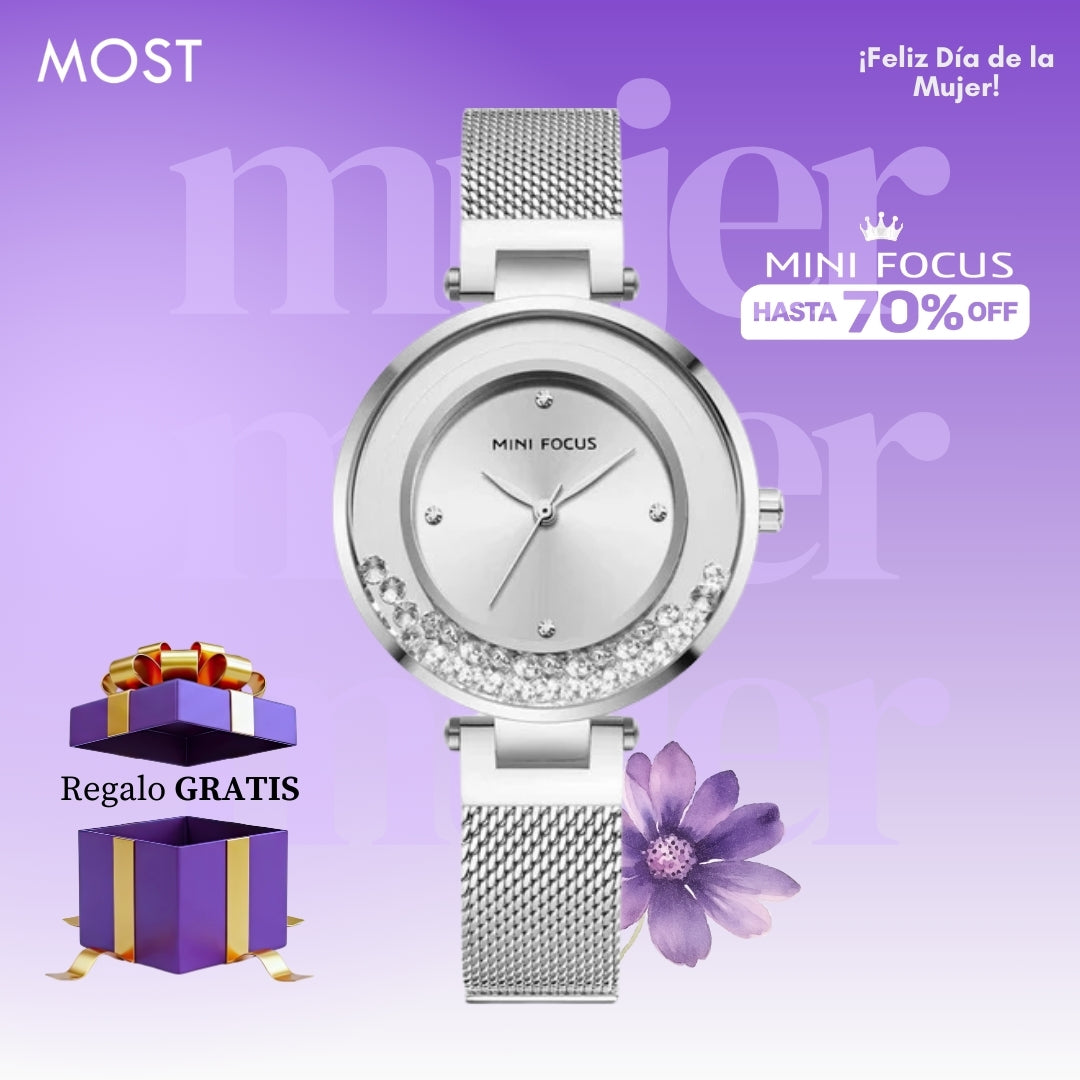 Reloj Minifocus MIN-M-15 Mujer Acero Plateado