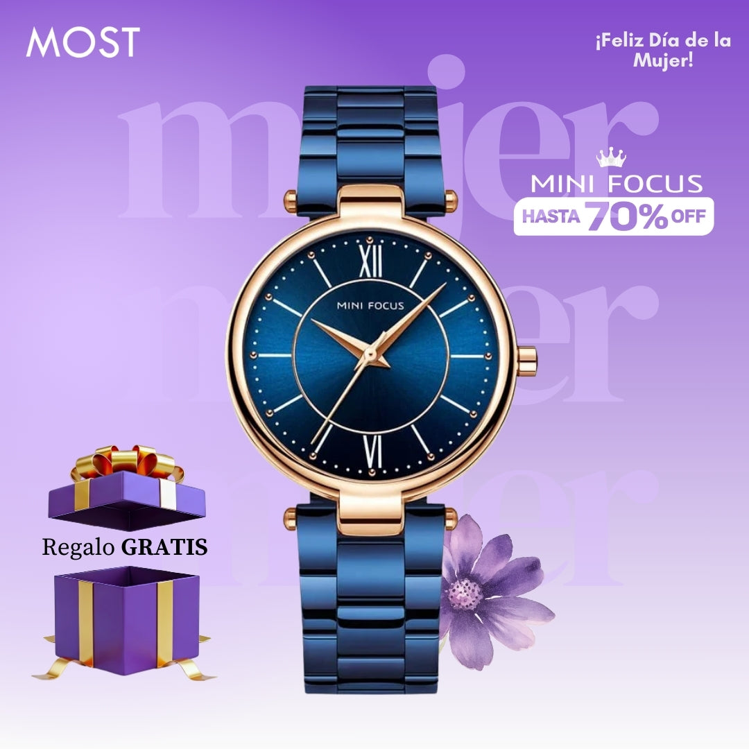 Reloj Minifocus MIN-M-9 Mujer Acero Azul