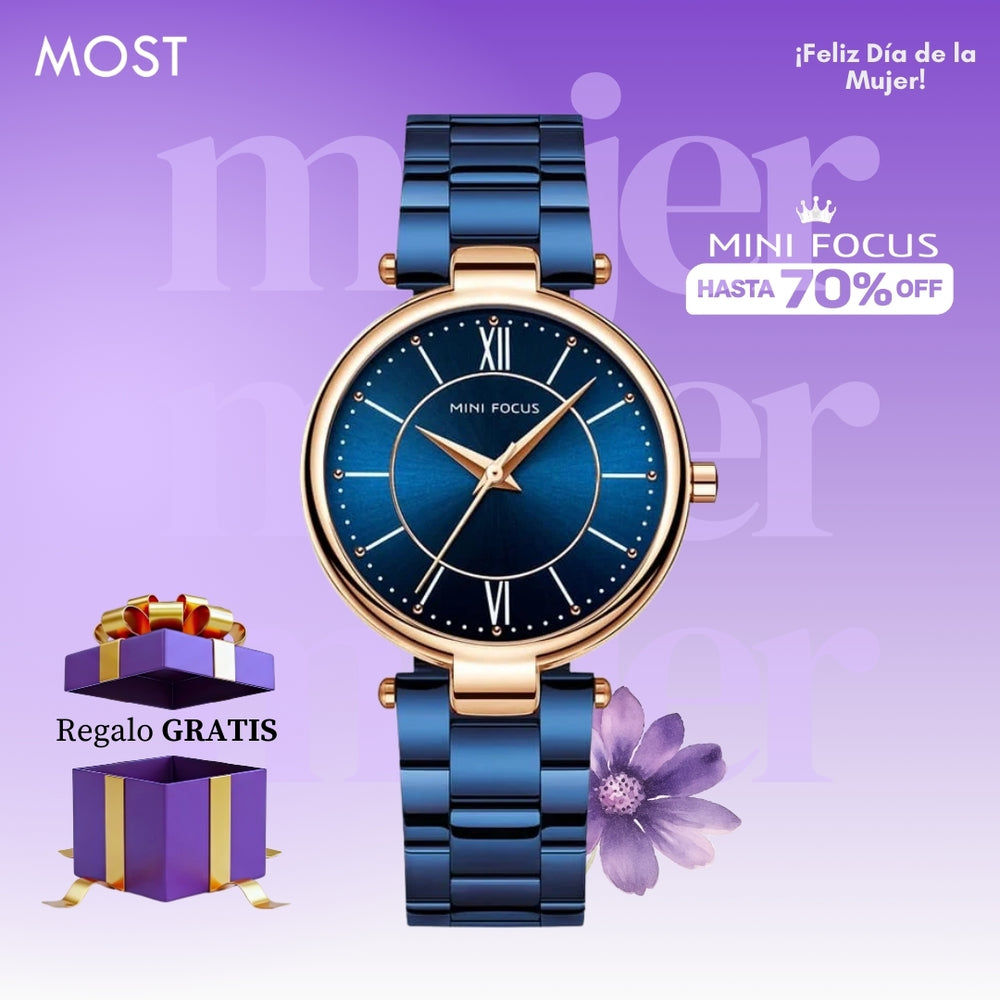 Reloj Minifocus MIN-M-9 Mujer Acero Azul