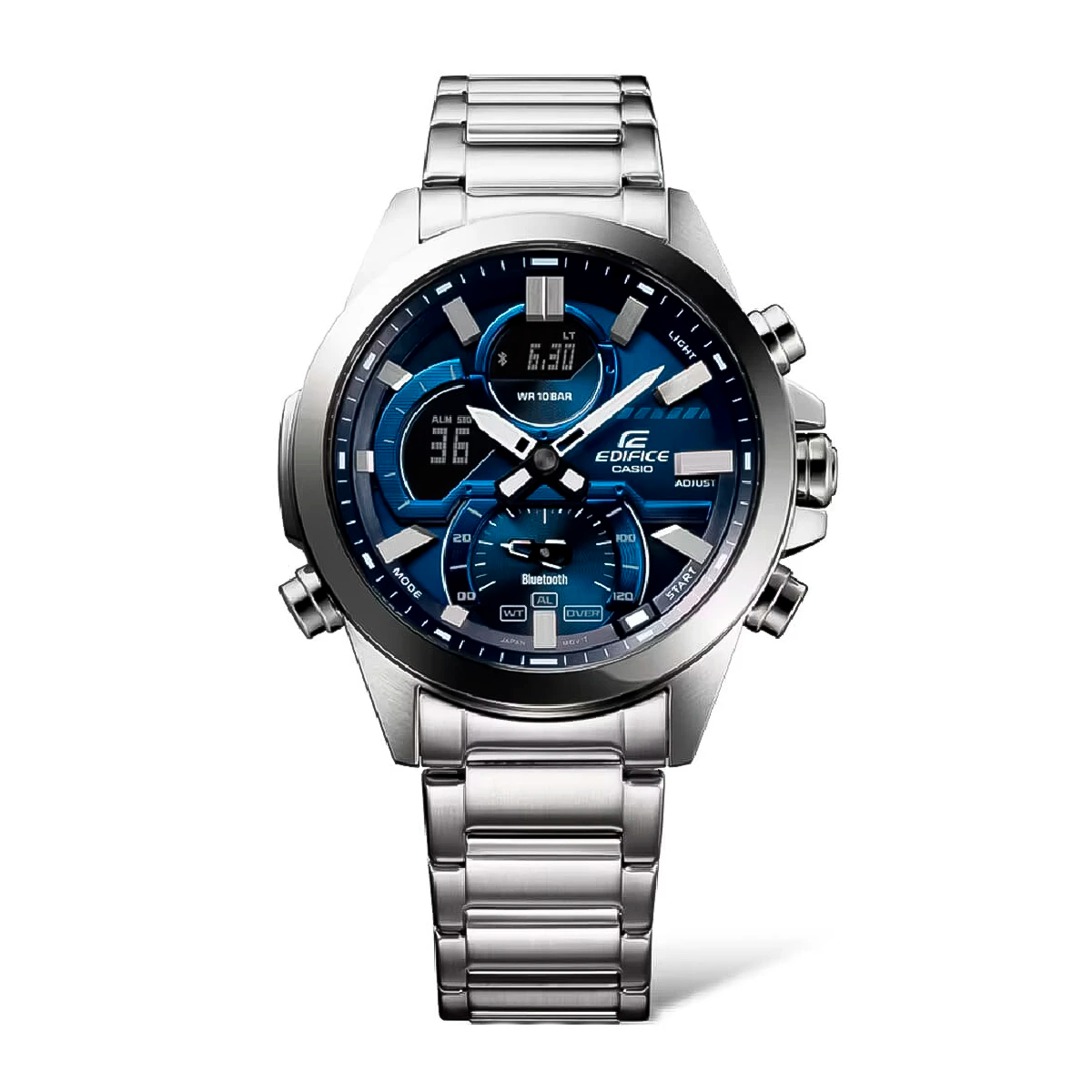 RELOJ CASIO PLATEADO-AZUL ECB-30D-2ADF EDF-13