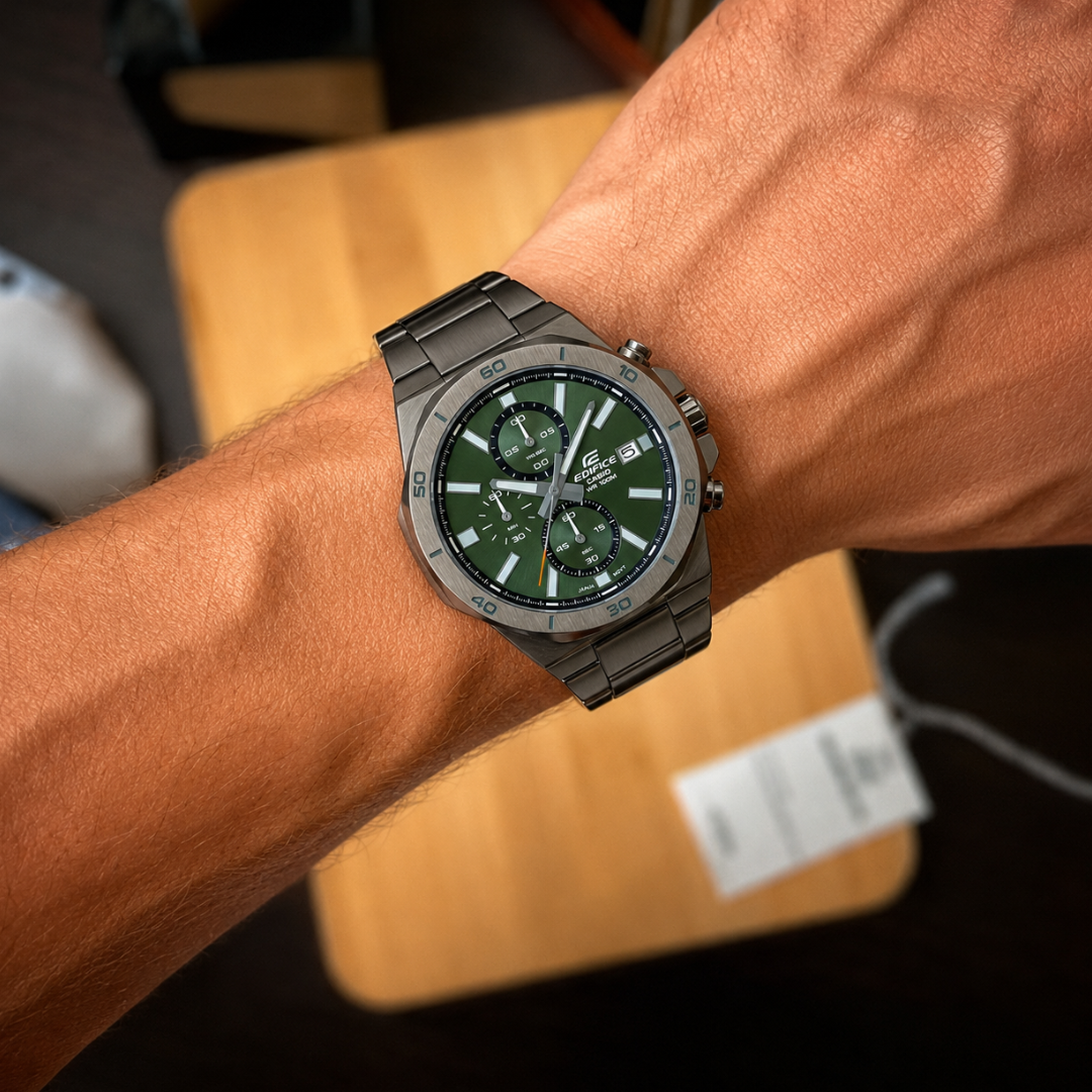 Reloj Edifice EFV-640DC-3A Hombre Acero Verde