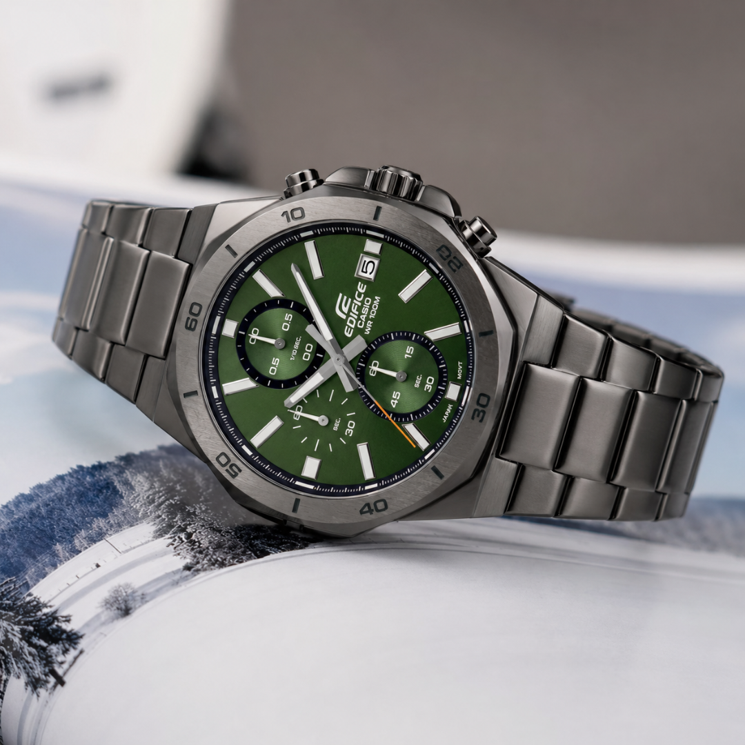 Reloj Edifice EFV-640DC-3A Hombre Acero Verde
