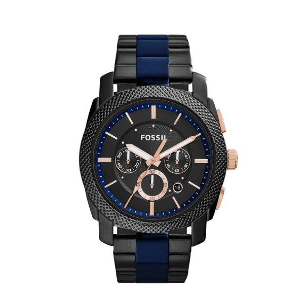 RELOJ FOSSIL ACERO GRIS-AZUL FS5164 FOS-10