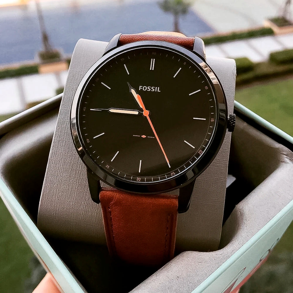 Reloj Fossil Minimalist Slim FS5305 Hombre Cuero Marrón | FOS-12