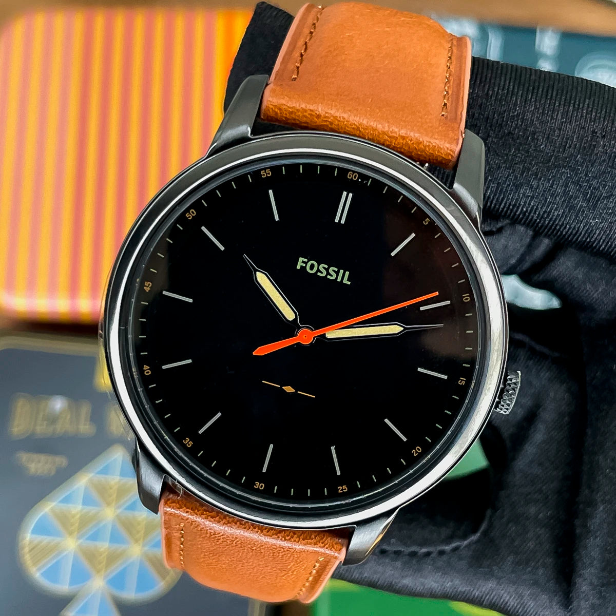 Reloj Fossil Minimalist Slim FS5305 Hombre Cuero Marrón | FOS-12