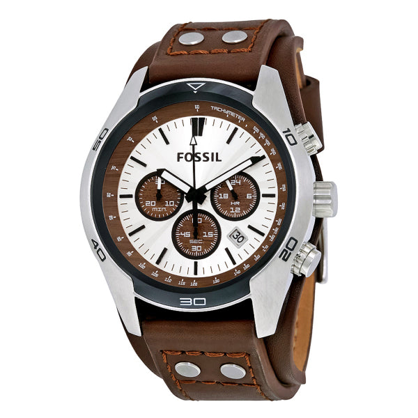 RELOJ FOSSIL GRIS Y CUERO CH2565 FOS-17