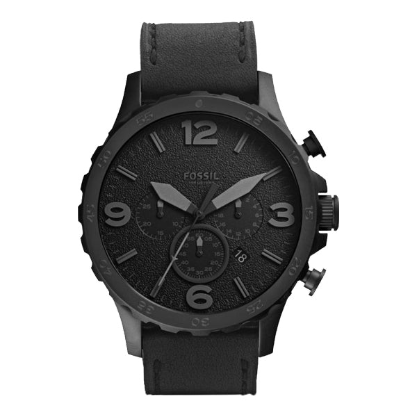 RELOJ FOSSIL NEGRO Y CUERO JR1354 FOS-18