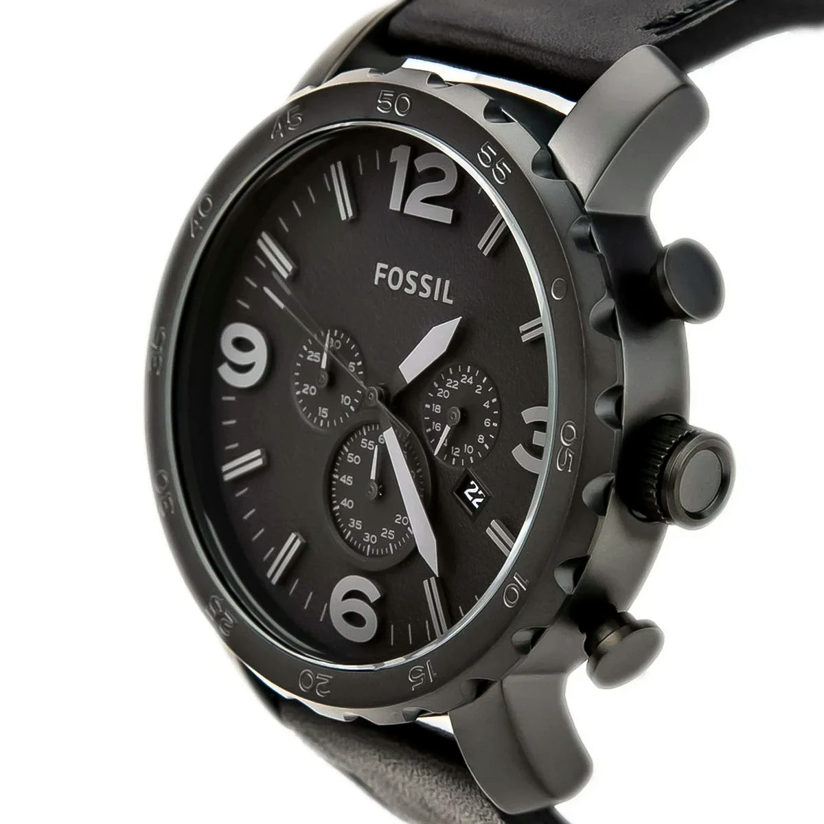 RELOJ FOSSIL NEGRO Y CUERO JR1354 FOS-18