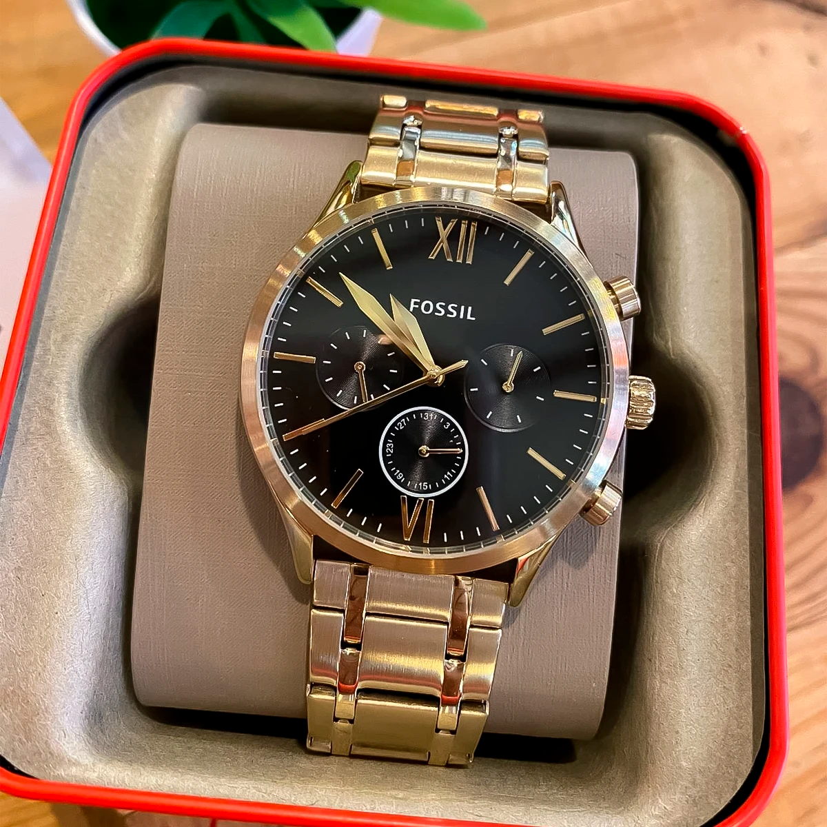 RELOJ FOSSIL ACERO DORADO BQ2366 FOS-24