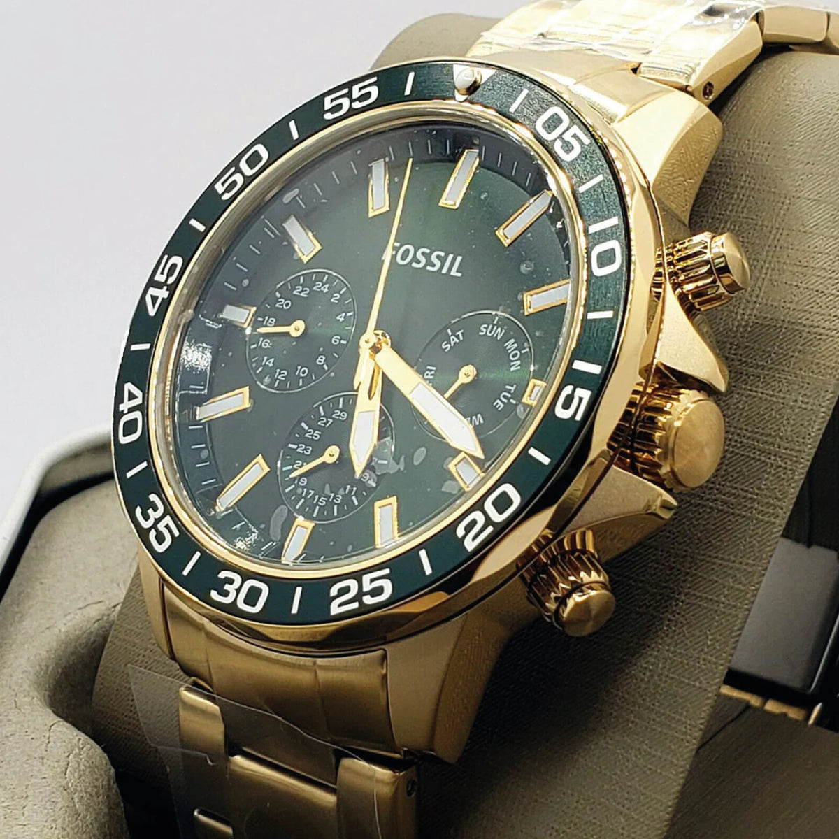 RELOJ FOSSIL DORADO CON VERDE BQ2493 FOS-41